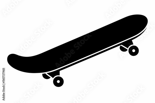 skateboard silhouette, skateboard vector illustration, skateboard icon