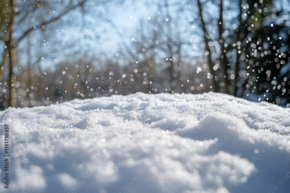 Sparkling snowdrift in sunlight, winter scene. Sparkling snowdrift in sunlight, winter scene.