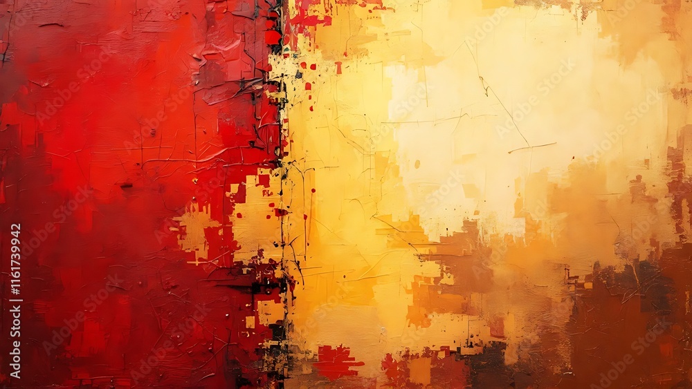 Obraz premium Red and gold texture paint background for 2025 chinese