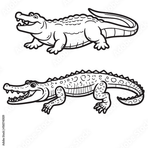 Amphibians are those animals on white background 
Frog, Crocodile, Alligator, Monitor lizard, Salamander, Toad, Newt, Iguana, Snake, Green dragon lizard, Snake