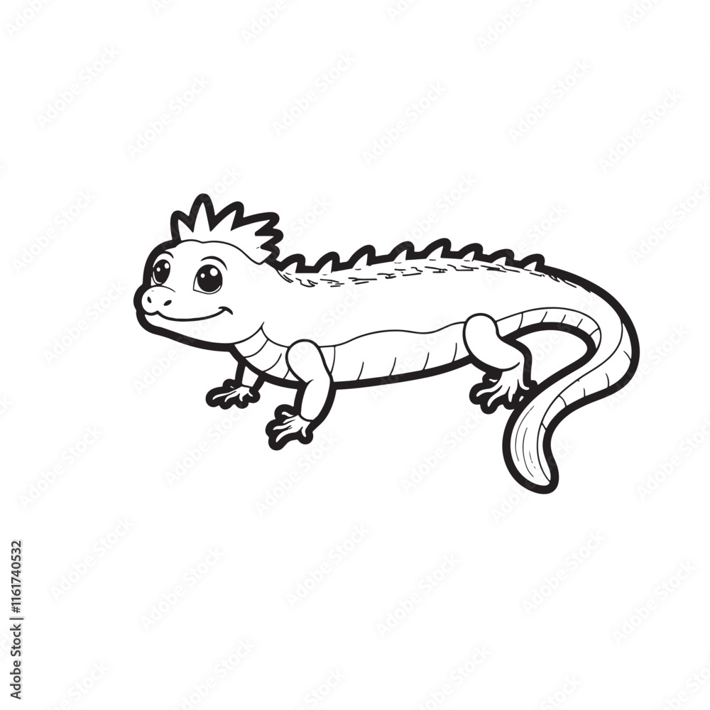 Obraz premium Amphibians are those animals on white background Frog, Crocodile, Alligator, Monitor lizard, Salamander, Toad, Newt, Iguana, Snake, Green dragon lizard, Snake