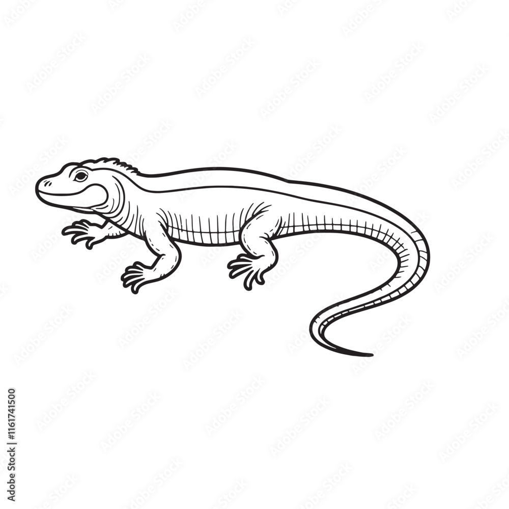 Fototapeta premium Amphibians are those animals on white background Frog, Crocodile, Alligator, Monitor lizard, Salamander, Toad, Newt, Iguana, Snake, Green dragon lizard, Snake