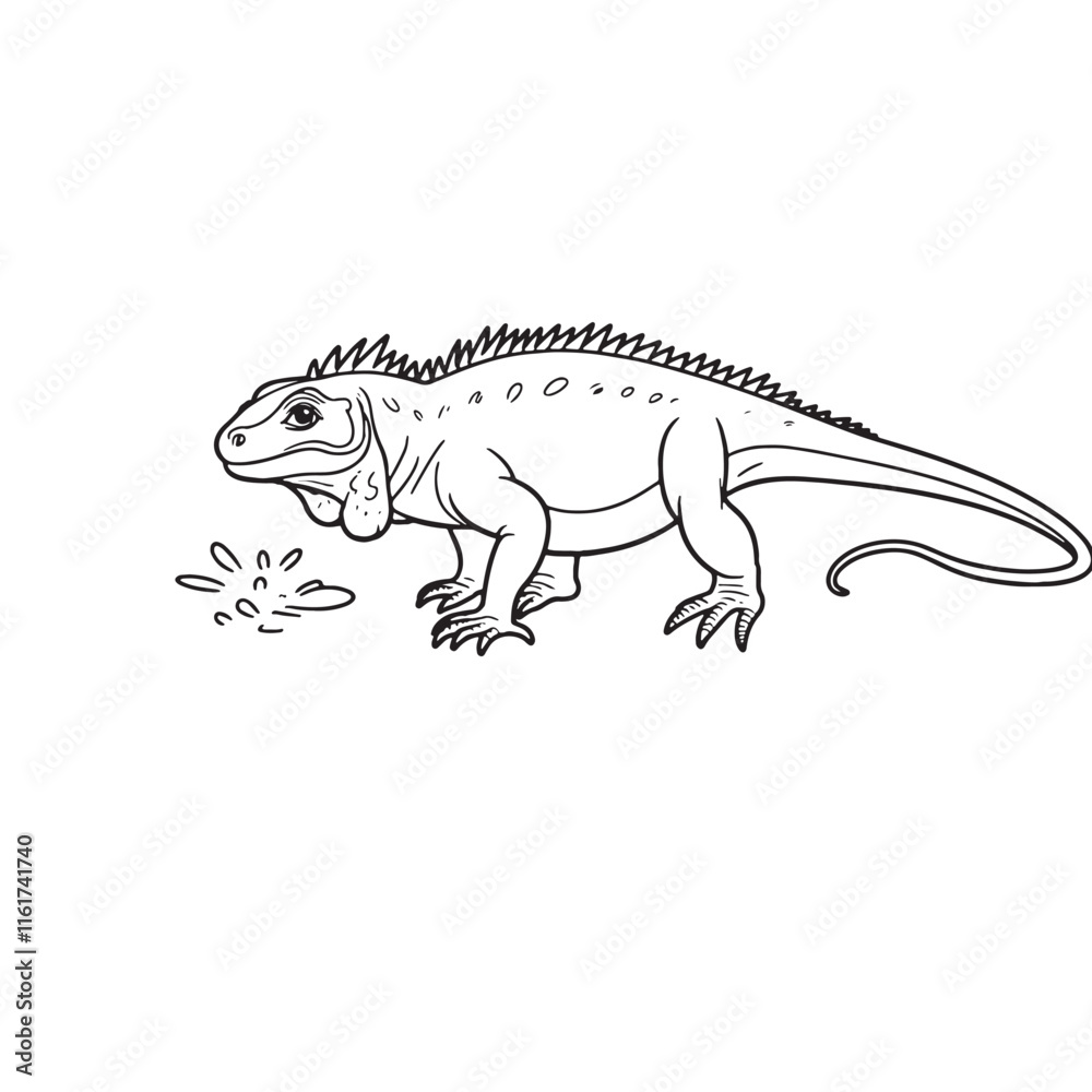 Fototapeta premium Amphibians are those animals on white background Frog, Crocodile, Alligator, Monitor lizard, Salamander, Toad, Newt, Iguana, Snake, Green dragon lizard, Snake