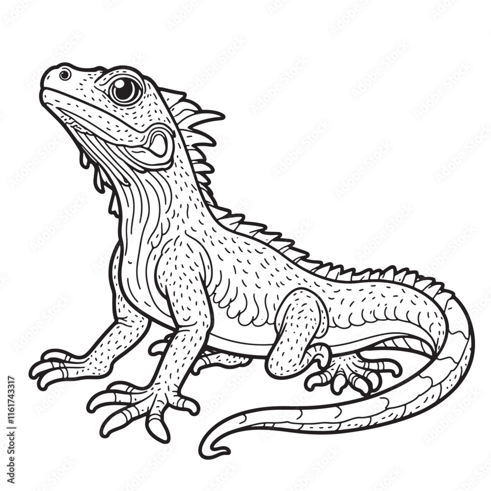 Obraz premium Amphibians are those animals on white background Frog, Crocodile, Alligator, Monitor lizard, Salamander, Toad, Newt, Iguana, Snake, Green dragon lizard, Snake