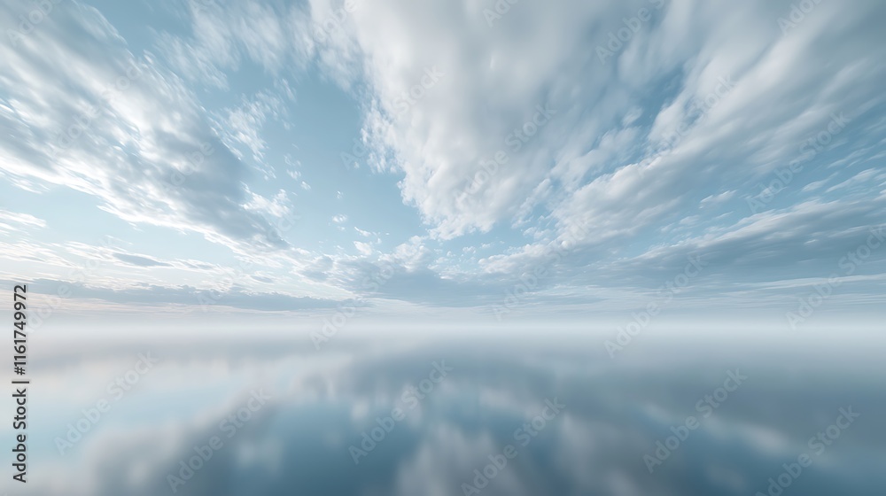 A seamless loop of misty clouds drifting across a calm, infinite sky. A seamless loop of misty clouds drifting across a calm, infinite sky.