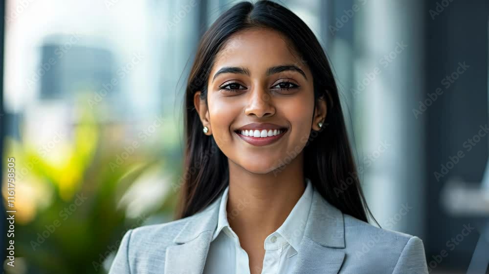 close up smiling woman face with sensual joy and peaceful atmosphere at modern office building close up smiling woman face with sensual joy and peaceful atmosphere at modern office building