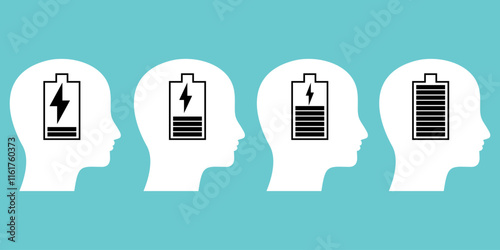 Concept of psychotherapy, brainstorming and mental problem solving with a human head in the background