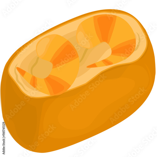 Illustration of meatball tofu with shrimp