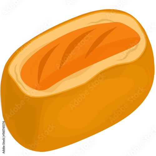 Illustration of meatball tofu with sausage