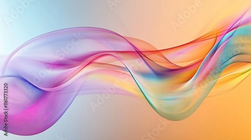 Wallpaper Mural A dynamic digital curve with vibrant colors and sharp edges, symbolizing modern design. Torontodigital.ca