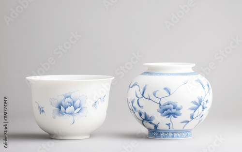 Retro China traditional ceramic art vase photo