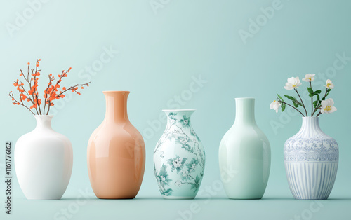 Retro China traditional ceramic art vase photo