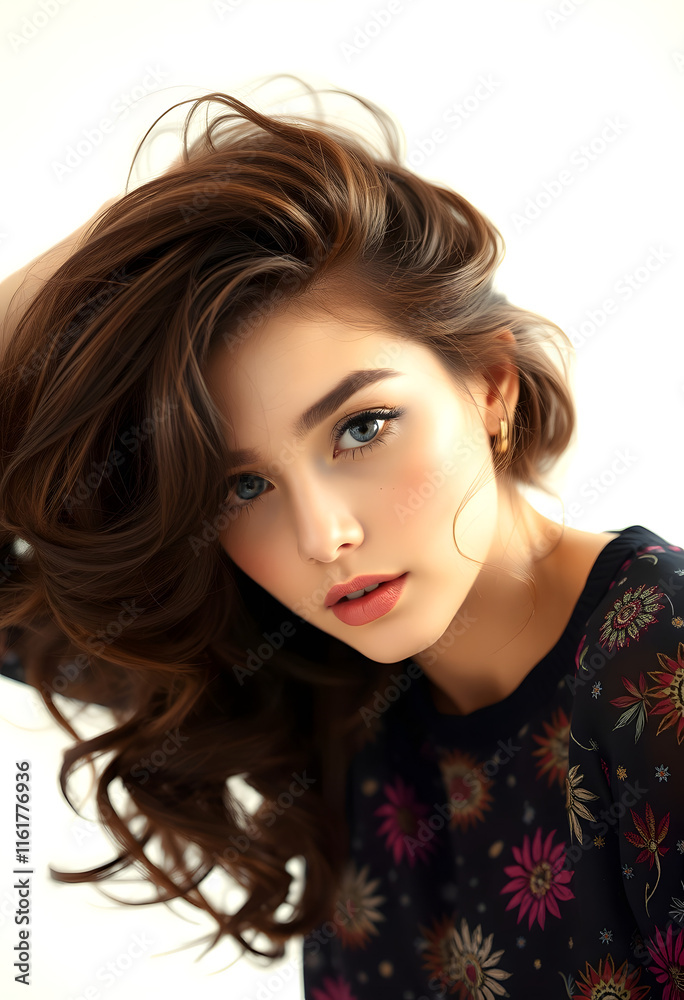 Naklejka premium hair beauty, Dreamy, with white tones