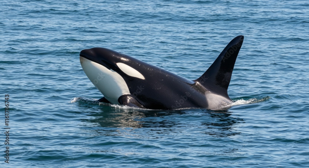 Fototapeta premium Majestic Killer Whale in Nature, beautiful whale in water