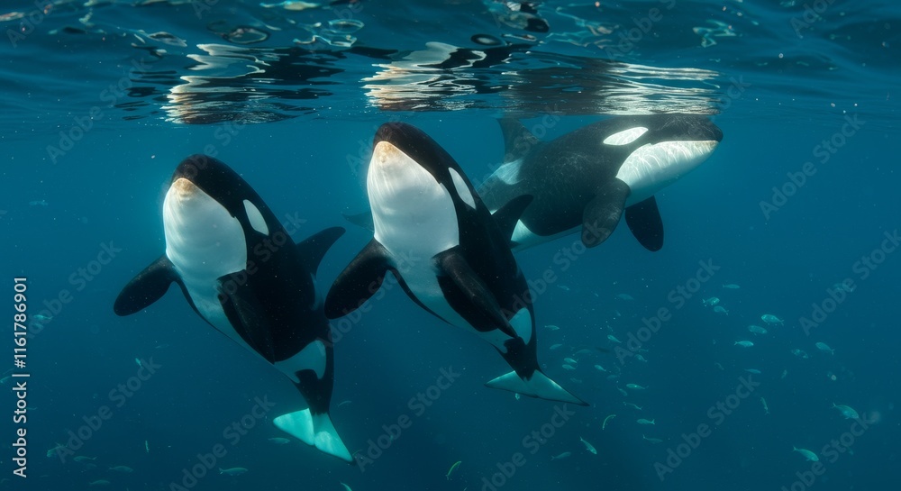 Obraz premium Majestic Killer Whale in Nature, beautiful whale in water