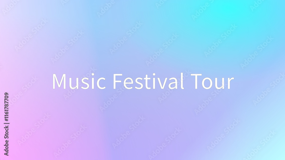 Music Festival Tour のグラデーション背景イラスト