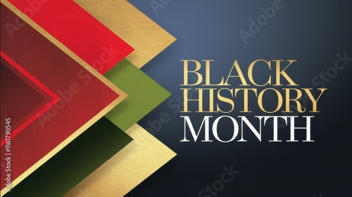 Black History Month celebration banner concept. Celebratory design for Black History Month with vibrant colors and elegant typography.