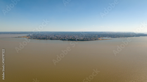 A panoramic view of the city of Posadas, Misiones, Argentina.