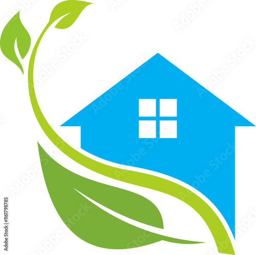 green house icon  green tree environment nature leaf abstract ecology vector logo