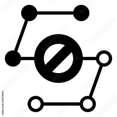 disconnect icon, glyph icon style