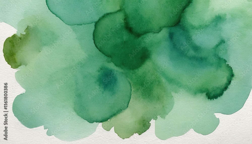 Obraz premium Watercolor Green Background Design Texture Pattern Background Wallpaper 55