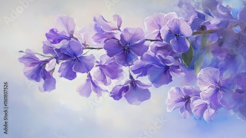 Jacaranda Tree's Purple Blossoms with Empty Space for Text photo