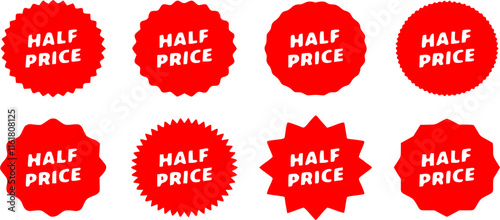 half price set sale red sticker