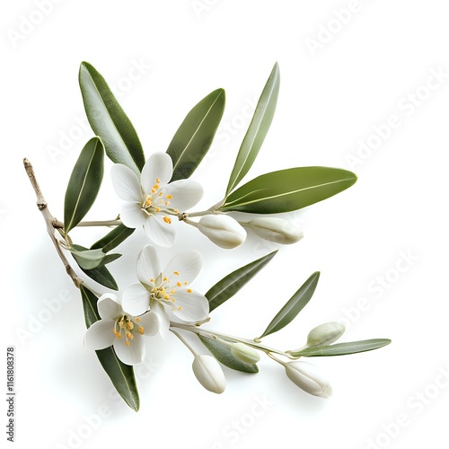 Delicate Olive Branch Blossom: A Springtime Still Life