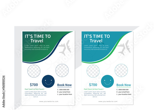 New Travel Flyer Template Design Print Ready
