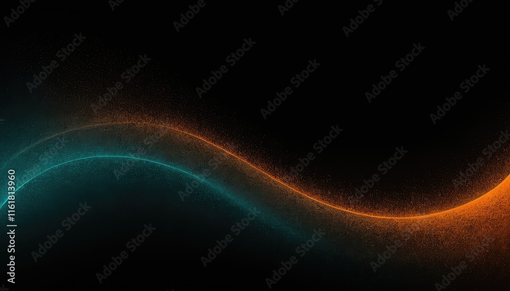 Obraz premium Abstract wave motion pattern on dark blue background wallpaper for digital technology AI Generated 2 