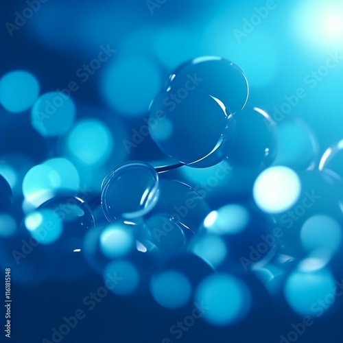 abstract blue background with bokeh