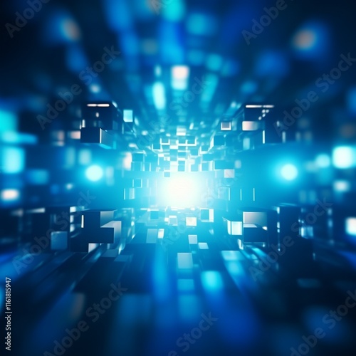 abstract blue beckground with binary code