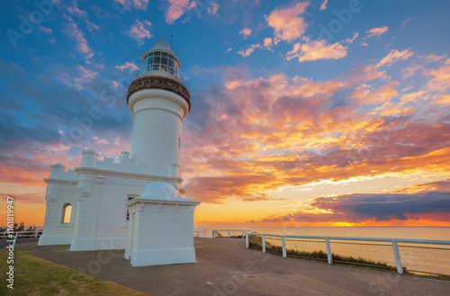 Australia, New South Wales, Byron Bay Lighthouse at dawn