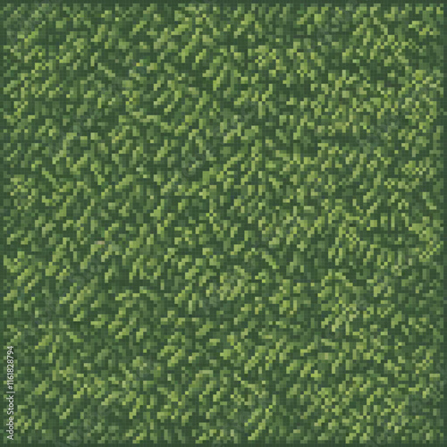 Vintage green rug with intricate pattern design