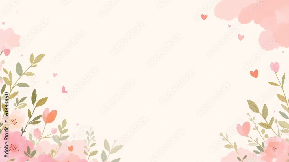 Illustration of a pastel and kawaii love cute draw background with charming hand-drawn designs. Illustration of a pastel and kawaii love cute draw background with charming hand-drawn designs.