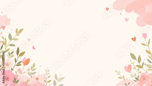 Wallpaper Mural Illustration of a pastel and kawaii love cute draw background with charming hand-drawn designs. Torontodigital.ca
