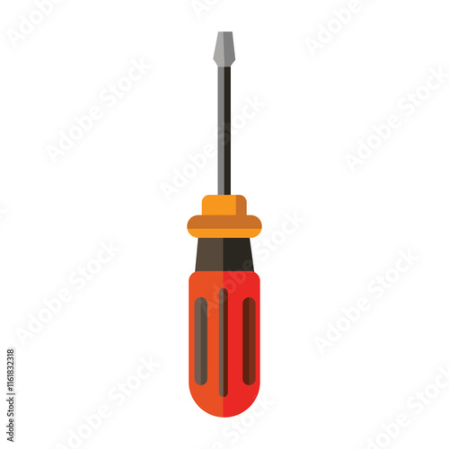 Illustration of screwdriver isolated on white