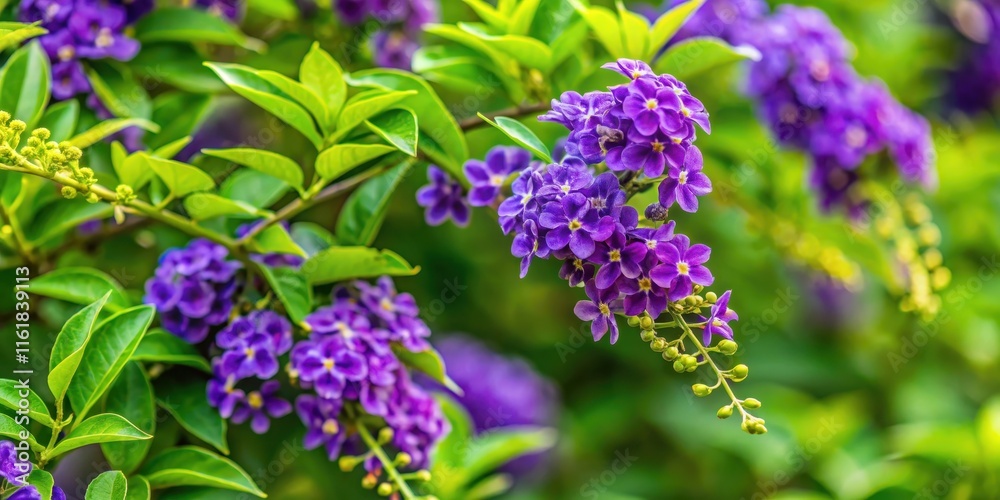Vibrant Duranta Erecta plant with lush green leaves, tropical, foliage, nature, greenery, vibrant, fresh, growing, garden Vibrant Duranta Erecta plant with lush green leaves, tropical, foliage, nature, greenery, vibrant, fresh, growing, garden
