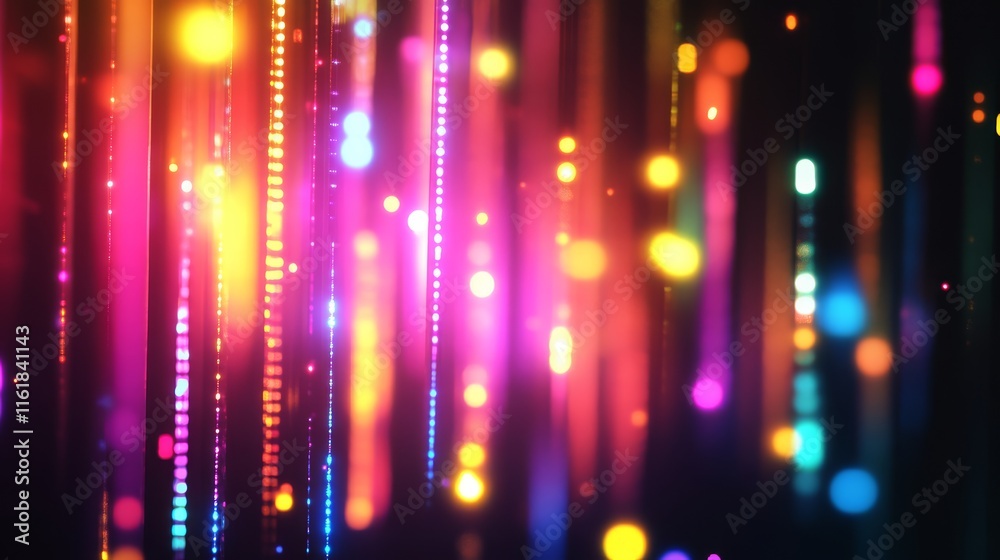 A vibrant display of colorful light streaks and bokeh effects against a dark background, creating a lively and dynamic atmosphere. A vibrant display of colorful light streaks and bokeh effects against a dark background, creating a lively and dynamic atmosphere.