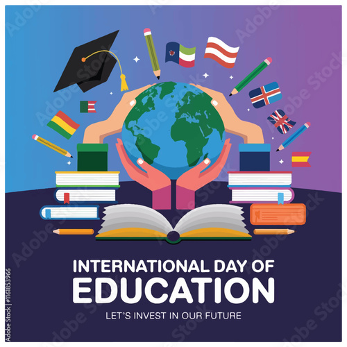 International Day of Education flyer,poster,card 18.eps