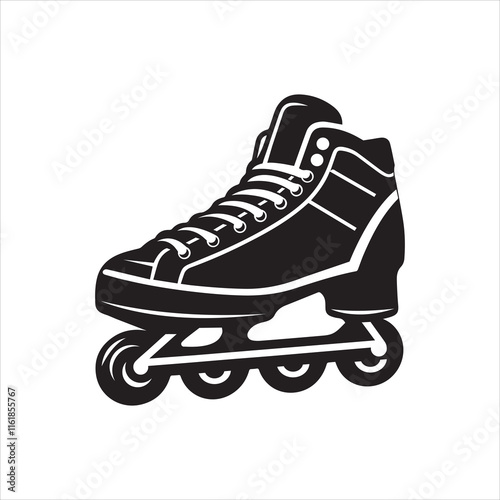 Roller skate shoe vector illustration, Skate Shoes Vector Art, Icons, and Graphics.