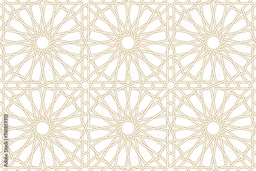Seamless geometric pattern in authentic arabian style.