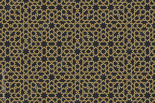 Seamless geometric pattern in authentic arabian style.