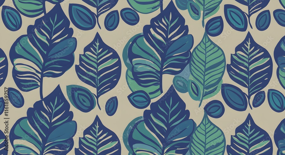 Seamless pattern with leaves. Abstract stylish background with stylized petals Seamless pattern with leaves. Abstract stylish background with stylized petals