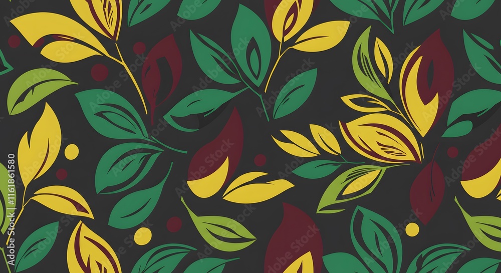 Seamless pattern with leaves. Abstract stylish background with stylized petals Seamless pattern with leaves. Abstract stylish background with stylized petals