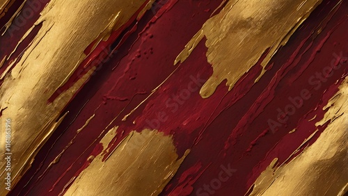 Abstract luxury background red and gold texture paint. generative ai