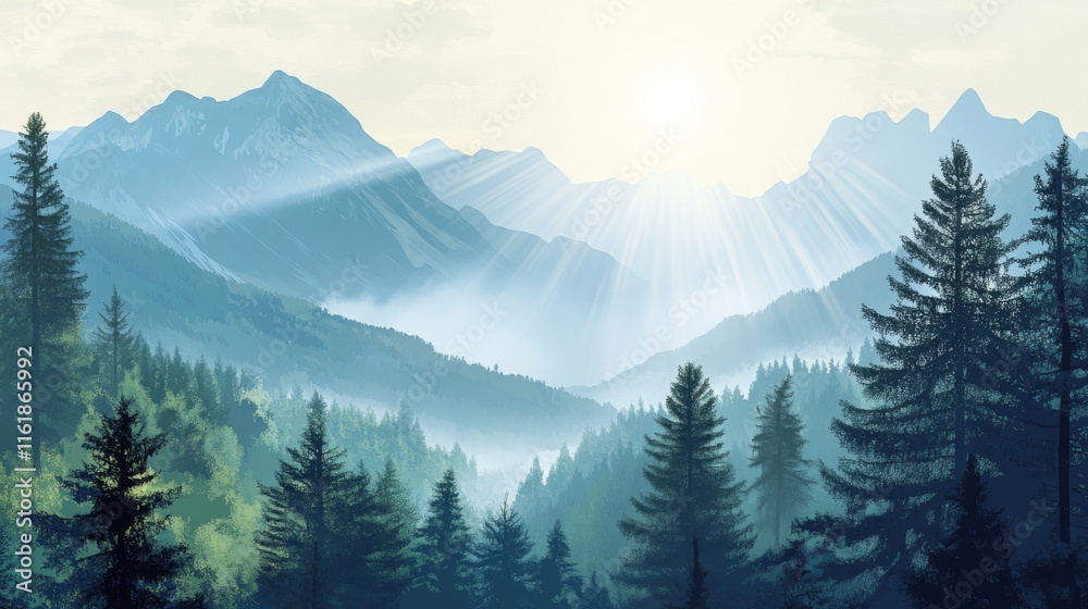Mountain Sunrise Scenic Beauty Mountain Sunrise Scenic Beauty