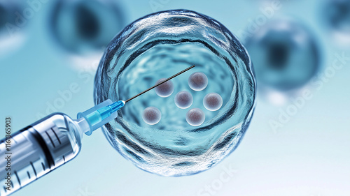 IVFA medical needle implants the sperm into the egg.
