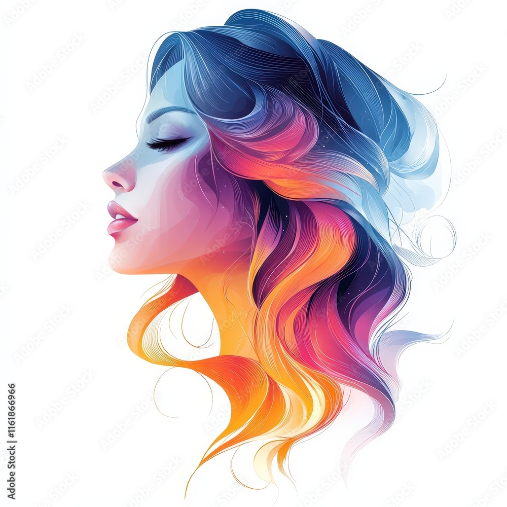 Design of female icon logo illustration isolated on white background Design of female icon logo illustration isolated on white background