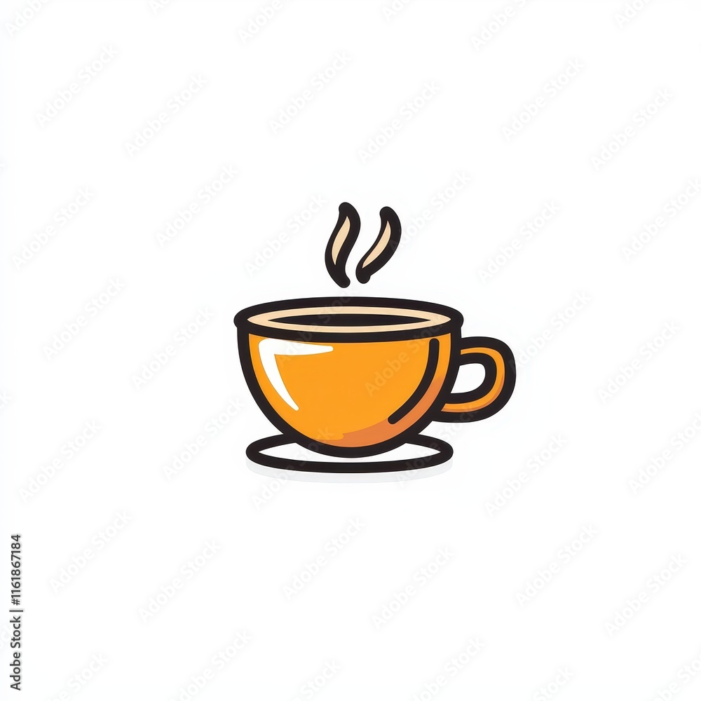Design of cup of coffee icon logo illustration isolated on white background Design of cup of coffee icon logo illustration isolated on white background